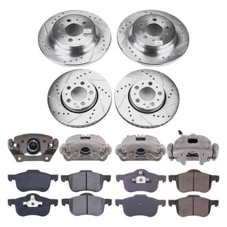 Callahan Brake Parts® - Drilled & Slotted Brake Kit with Calipers