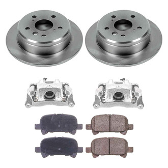 Callahan Brake Parts® - Plain Rear Brake Kit with Calipers