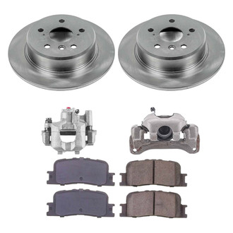 Callahan Brake Parts® - Plain Rear Brake Kit with Calipers