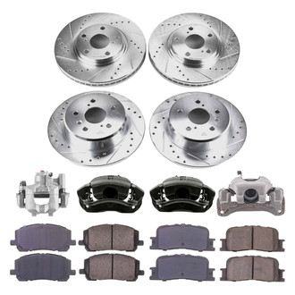 Callahan Brake Parts® - Drilled and Slotted Brake Kit with Calipers