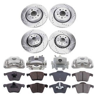 Callahan Brake Parts® - Drilled & Slotted Brake Kit with Calipers