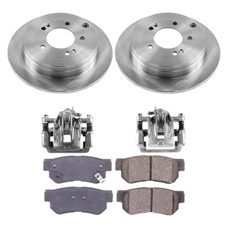 Callahan Brake Parts® - Plain Rear Brake Kit with Calipers