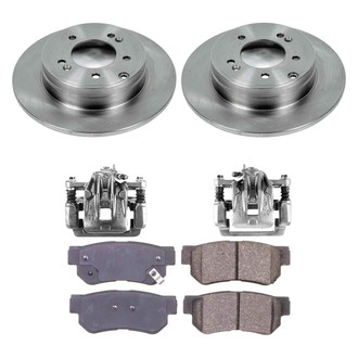 Callahan Brake Parts® - Plain Rear Brake Kit with Calipers