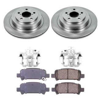 Callahan Brake Parts® - Plain Rear Brake Kit with Calipers