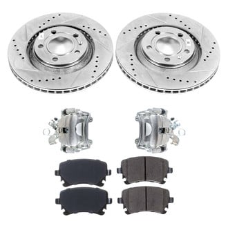 Callahan Brake Parts® - Drilled & Slotted Brake Kit with Calipers