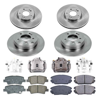 Callahan Brake Parts® - Plain Brake Kit with Calipers