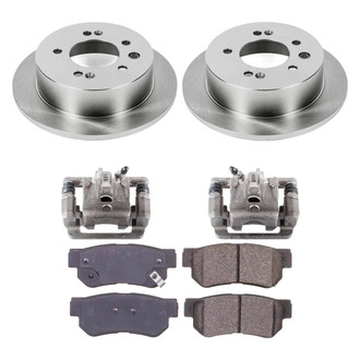 Callahan Brake Parts® - Plain Rear Brake Kit with Calipers