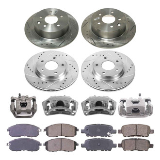 Callahan Brake Parts® - Drilled and Slotted Brake Kit with Calipers