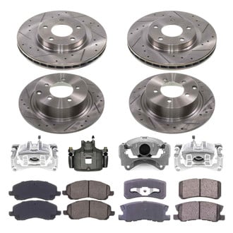 Callahan Brake Parts® - Drilled and Slotted Brake Kit with Calipers