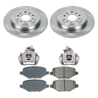 Callahan Brake Parts® - Plain Rear Brake Kit with Calipers