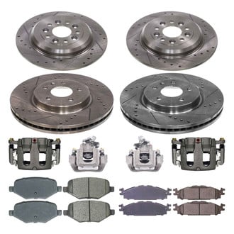 Callahan Brake Parts® - Drilled and Slotted Brake Kit with Calipers