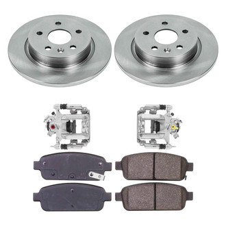 Callahan Brake Parts® - Plain Rear Brake Kit with Calipers