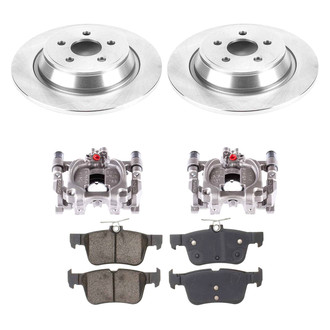 Callahan Brake Parts® - Plain Rear Brake Kit with Calipers
