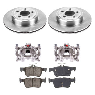 Callahan Brake Parts® - Plain Rear Brake Kit with Calipers