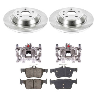Callahan Brake Parts® - Plain Rear Brake Kit with Calipers