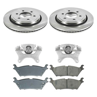 Callahan Brake Parts® - Plain Rear Brake Kit with Calipers