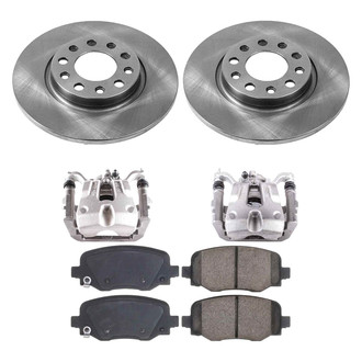Callahan Brake Parts® - Plain Rear Brake Kit with Calipers