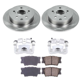 Callahan Brake Parts® - Plain Rear Brake Kit with Calipers