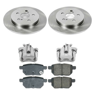 Callahan Brake Parts® - Plain Rear Brake Kit with Calipers