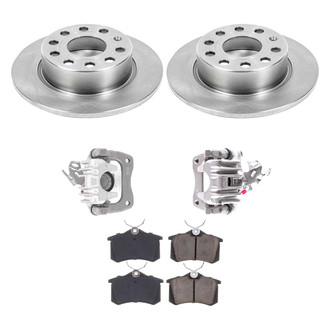 Callahan Brake Parts® - Plain Rear Brake Kit with Calipers