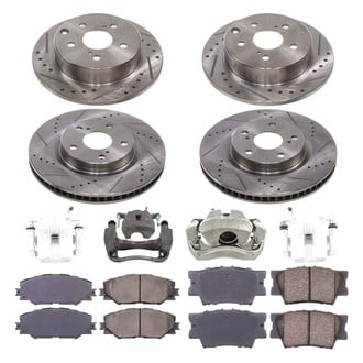 Callahan Brake Parts® - Drilled & Slotted Brake Kit with Calipers