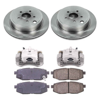 Callahan Brake Parts® - Plain Rear Brake Kit with Calipers