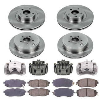 Callahan Brake Parts® - Plain Brake Kit with Calipers
