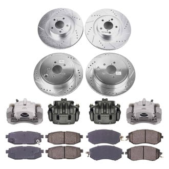 Callahan Brake Parts® - Drilled & Slotted Brake Kit with Calipers