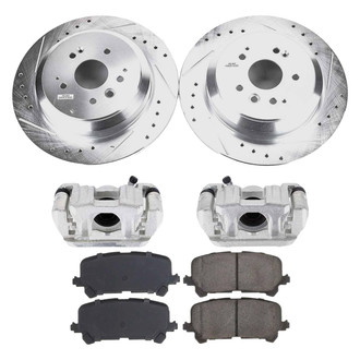 Callahan Brake Parts® K040678 - Drilled and Slotted Rear Brake Kit with Calipers