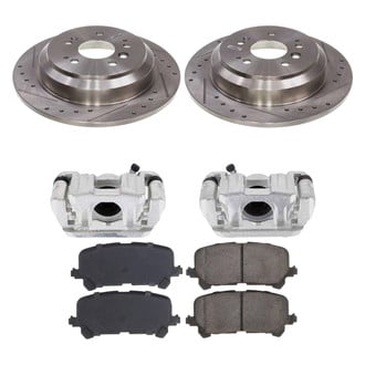Callahan Brake Parts® - Drilled and Slotted Rear Brake Kit with Calipers
