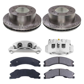 Callahan Brake Parts® K040713 - Drilled and Slotted Rear Brake Kit with Calipers