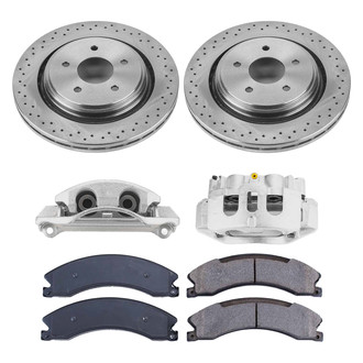 Callahan Brake Parts® - Plain Rear Brake Kit with Calipers