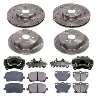 Callahan Brake Parts® - Drilled and Slotted Brake Kit with Calipers