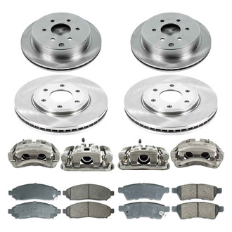 Callahan Brake Parts® - Plain Brake Kit with Calipers