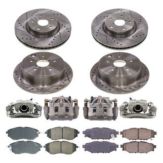 Callahan Brake Parts® - Drilled and Slotted Brake Kit with Calipers
