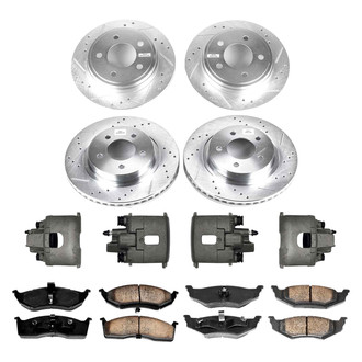 Callahan Brake Parts® - Drilled & Slotted Brake Kit with Calipers