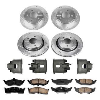 Callahan Brake Parts® - Drilled & Slotted Brake Kit with Calipers