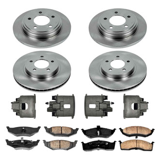 Callahan Brake Parts® - Plain Brake Kit with Calipers
