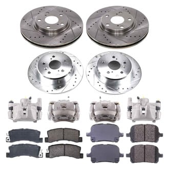 Callahan Brake Parts® - Drilled and Slotted Brake Kit with Calipers