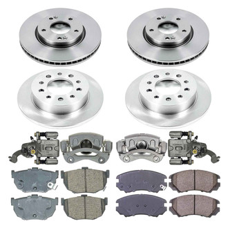 Callahan Brake Parts® - Plain Brake Kit with Calipers