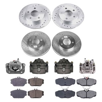 Callahan Brake Parts® - Drilled and Slotted Brake Kit with Calipers