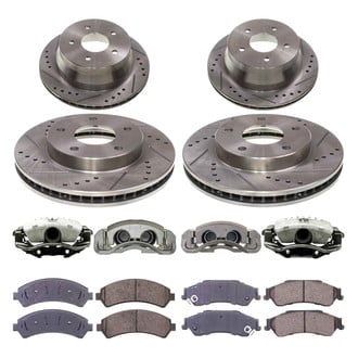 Callahan Brake Parts® - Drilled & Slotted Brake Kit with Calipers