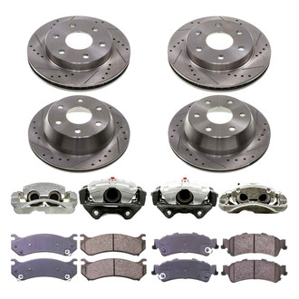 Callahan Brake Parts® - Drilled & Slotted Brake Kit with Calipers