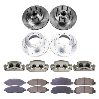 Callahan Brake Parts® - Drilled and Slotted Brake Kit with Calipers