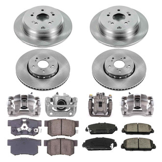 Callahan Brake Parts® - Plain Brake Kit with Calipers