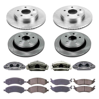 Callahan Brake Parts® - Plain Brake Kit with Calipers