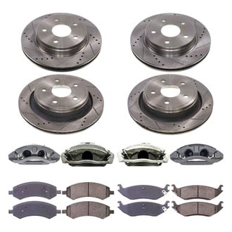 Callahan Brake Parts® - Drilled & Slotted Brake Kit with Calipers