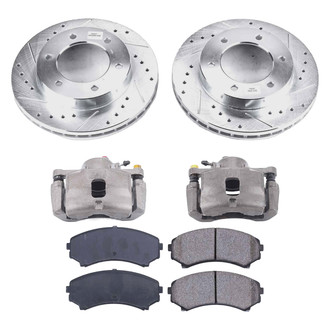 Callahan Brake Parts® - Drilled & Slotted Brake Kit with Calipers