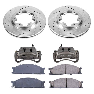 Callahan Brake Parts® - Drilled & Slotted Brake Kit with Calipers