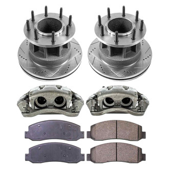 Callahan Brake Parts® - Drilled and Slotted Front Brake Kit with Calipers